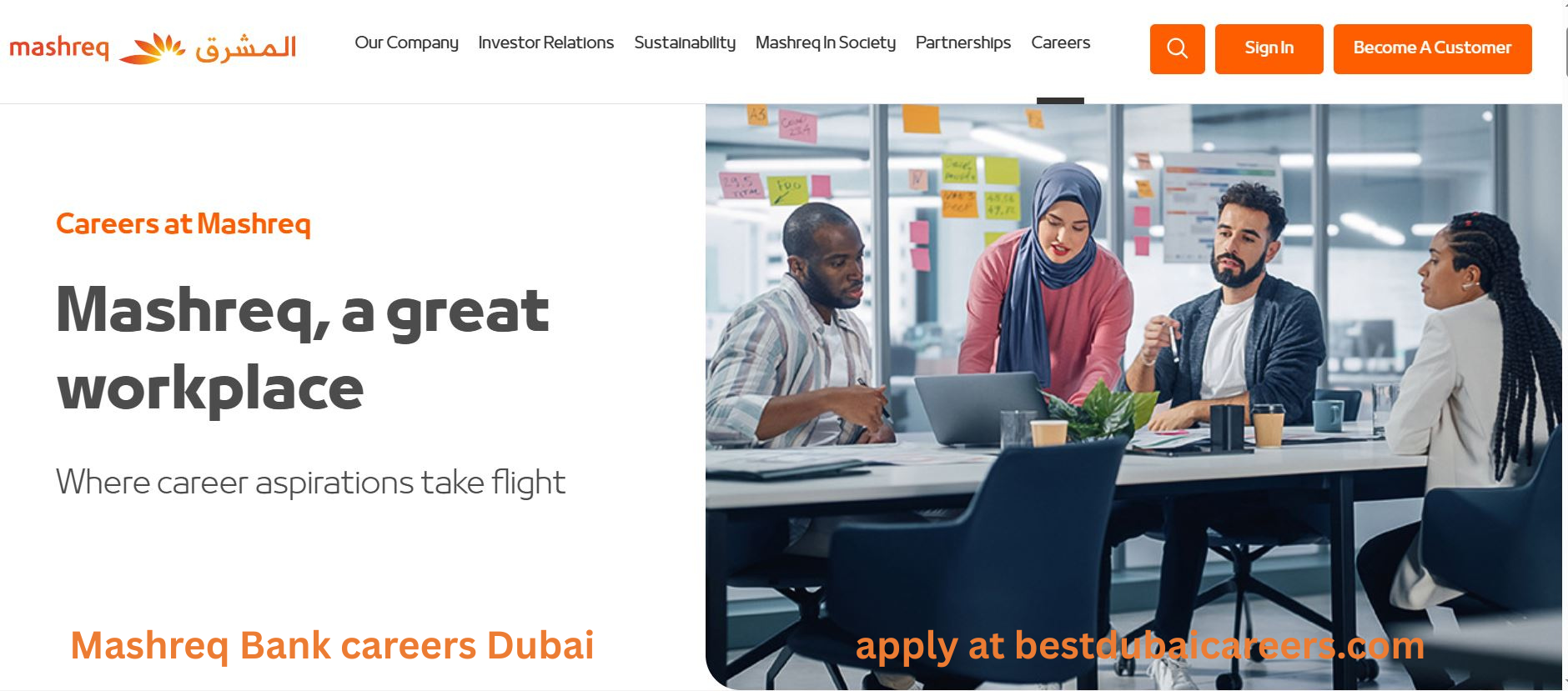 Mashreq Bank careers Dubai